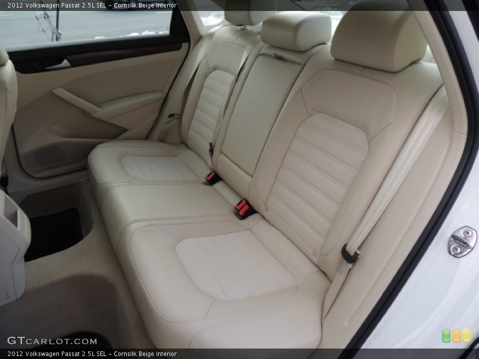 Cornsilk Beige Interior Rear Seat for the 2012 Volkswagen Passat 2.5L SEL #78728272