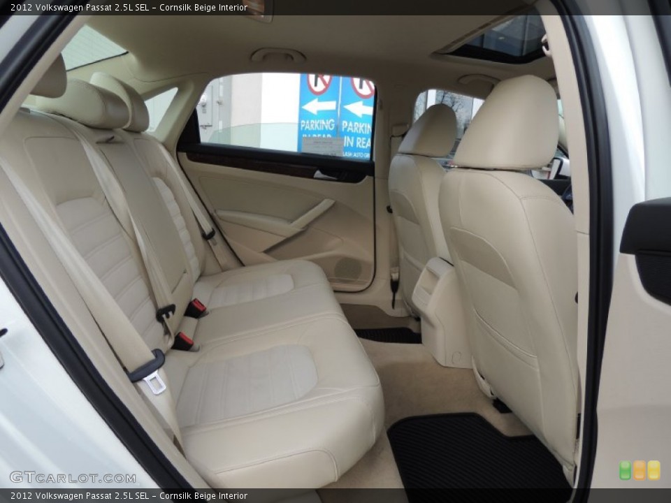 Cornsilk Beige Interior Rear Seat for the 2012 Volkswagen Passat 2.5L SEL #78728294