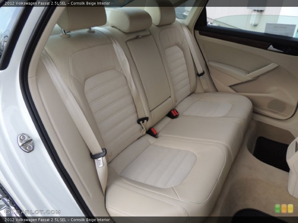 Cornsilk Beige Interior Rear Seat for the 2012 Volkswagen Passat 2.5L SEL #78728310
