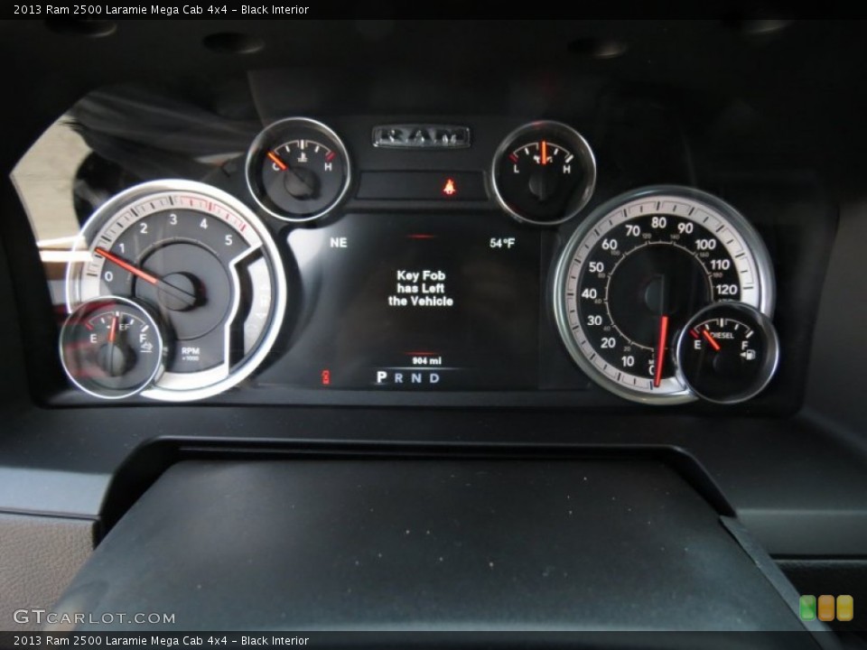 Black Interior Gauges for the 2013 Ram 2500 Laramie Mega Cab 4x4 #78728546