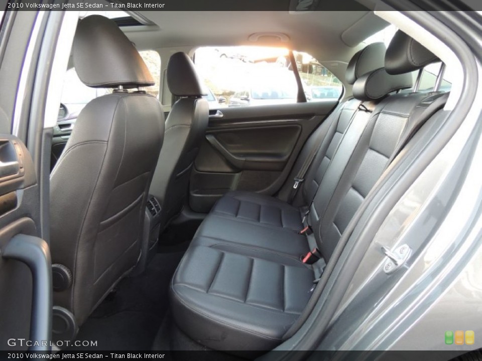Titan Black Interior Rear Seat for the 2010 Volkswagen Jetta SE Sedan #78728723