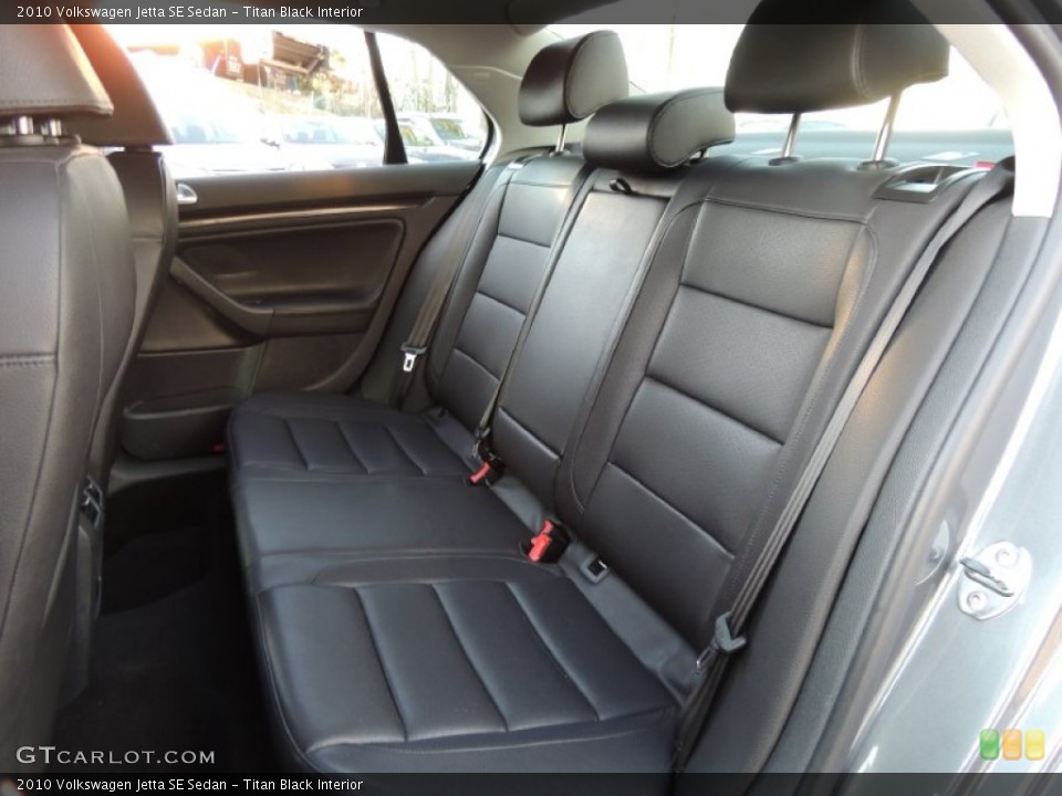Titan Black Interior Rear Seat for the 2010 Volkswagen Jetta SE Sedan #78728741
