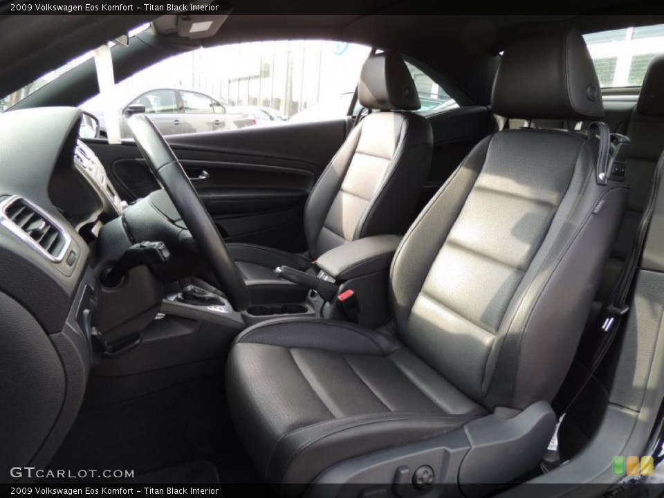Titan Black Interior Front Seat for the 2009 Volkswagen Eos Komfort #78729634