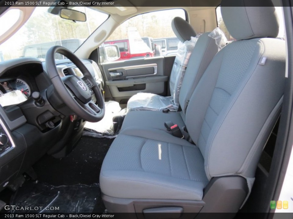 Black/Diesel Gray Interior Photo for the 2013 Ram 1500 SLT Regular Cab #78729650