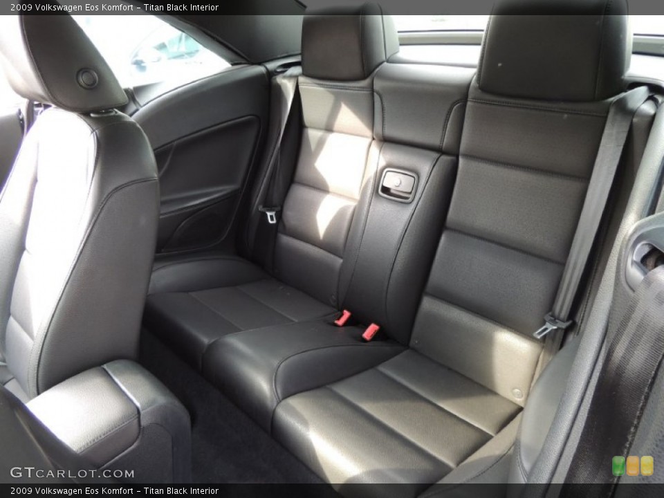 Titan Black Interior Rear Seat for the 2009 Volkswagen Eos Komfort #78729686