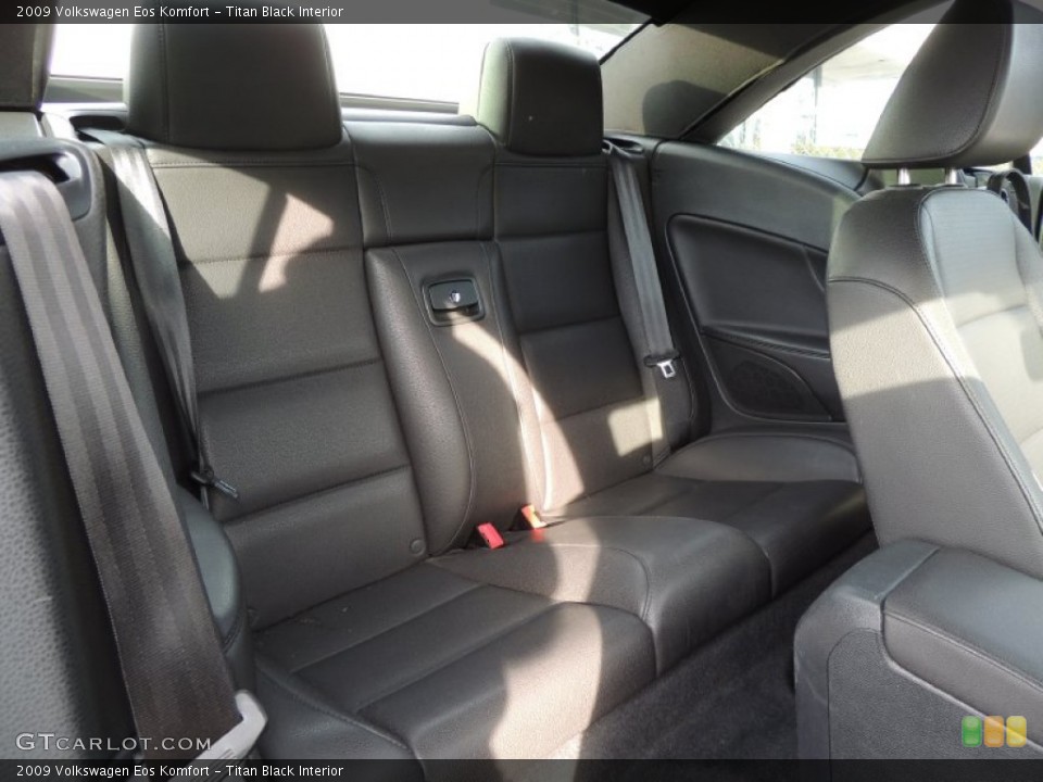 Titan Black Interior Rear Seat for the 2009 Volkswagen Eos Komfort #78729707