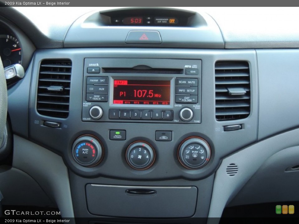 Beige Interior Controls for the 2009 Kia Optima LX #78730118