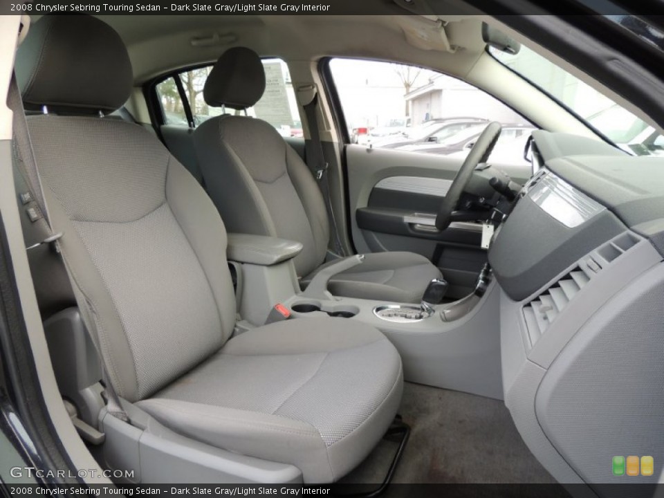 Dark Slate Gray/Light Slate Gray Interior Front Seat for the 2008 Chrysler Sebring Touring Sedan #78730490