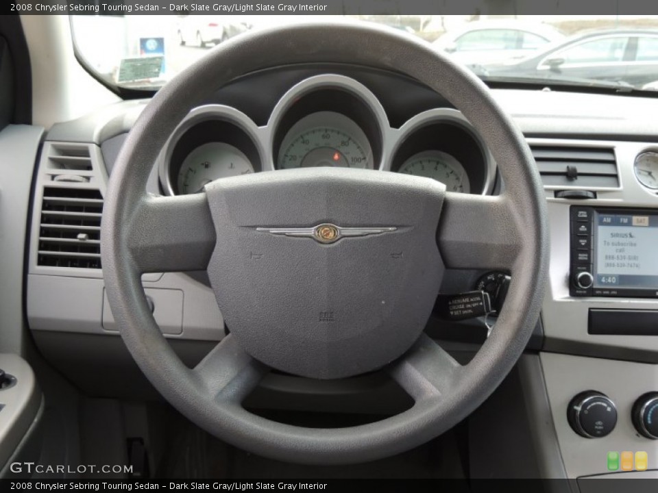 Dark Slate Gray/Light Slate Gray Interior Steering Wheel for the 2008 Chrysler Sebring Touring Sedan #78730532