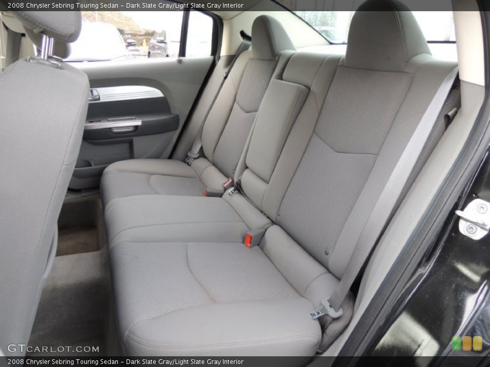 Dark Slate Gray/Light Slate Gray Interior Rear Seat for the 2008 Chrysler Sebring Touring Sedan #78730654