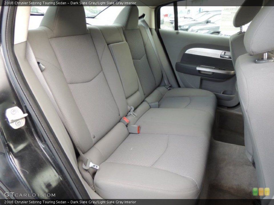 Dark Slate Gray/Light Slate Gray Interior Rear Seat for the 2008 Chrysler Sebring Touring Sedan #78730703