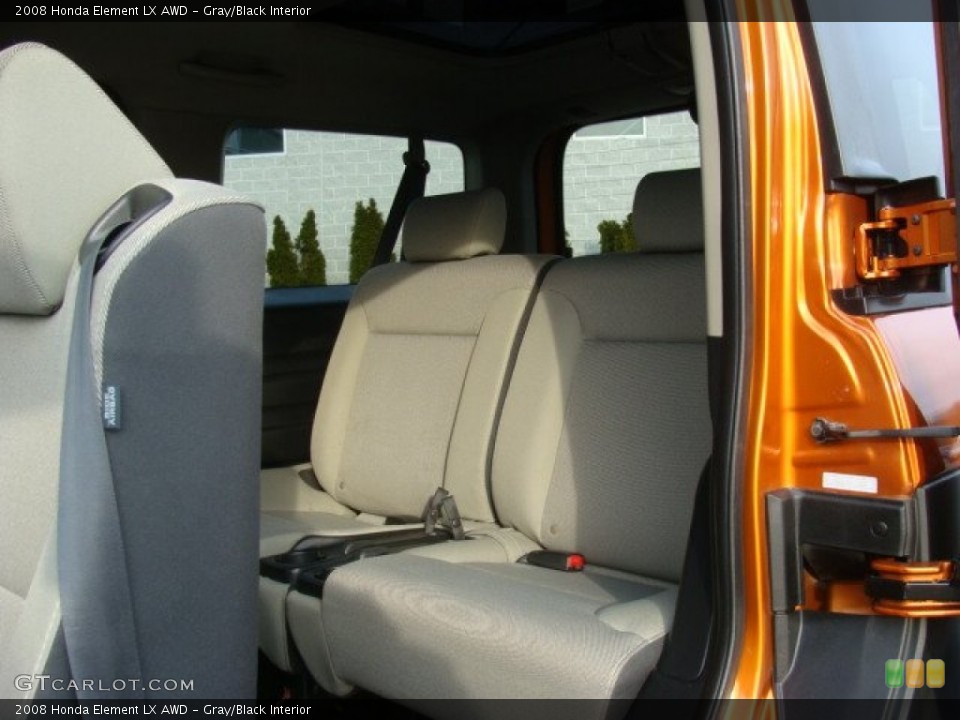 Gray/Black Interior Rear Seat for the 2008 Honda Element LX AWD #78731927