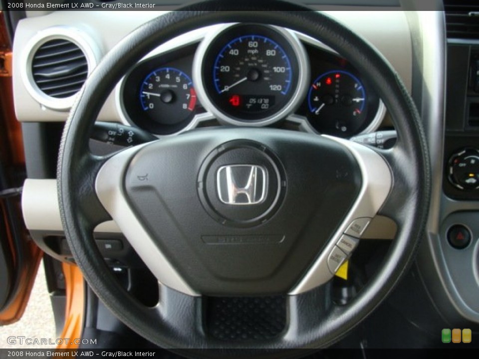Gray/Black Interior Steering Wheel for the 2008 Honda Element LX AWD #78732002