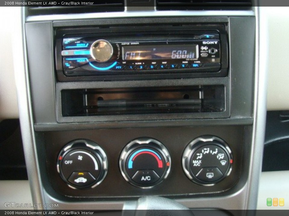 Gray/Black Interior Controls for the 2008 Honda Element LX AWD #78732045