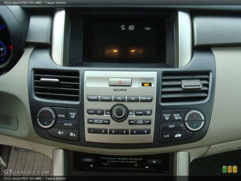 Taupe Interior Controls for the 2011 Acura RDX SH-AWD #78732358