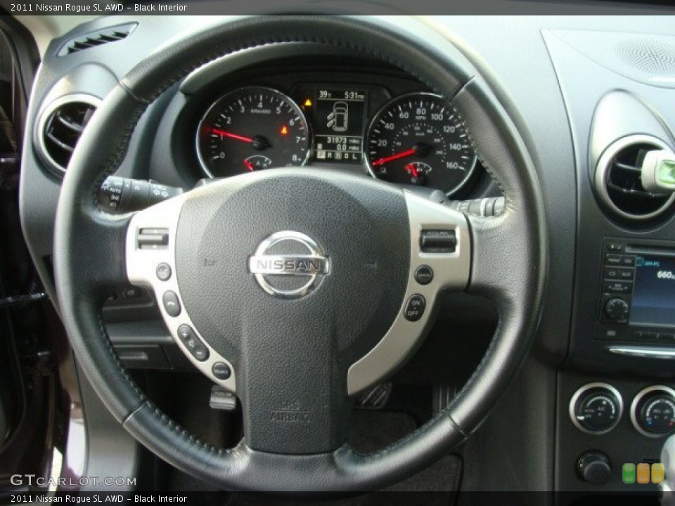 Black Interior Steering Wheel for the 2011 Nissan Rogue SL AWD #78732599