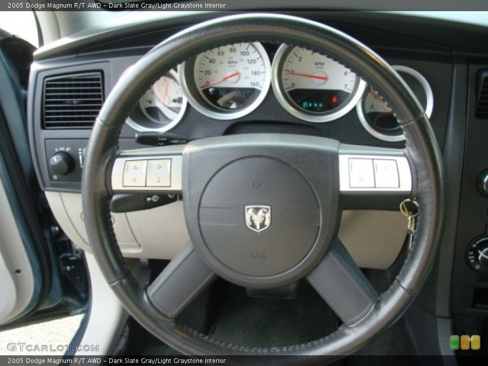 Dark Slate Gray/Light Graystone Interior Steering Wheel for the 2005 Dodge Magnum R/T AWD #78733588