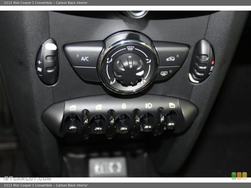 Carbon Black Interior Controls for the 2013 Mini Cooper S Convertible #78734045