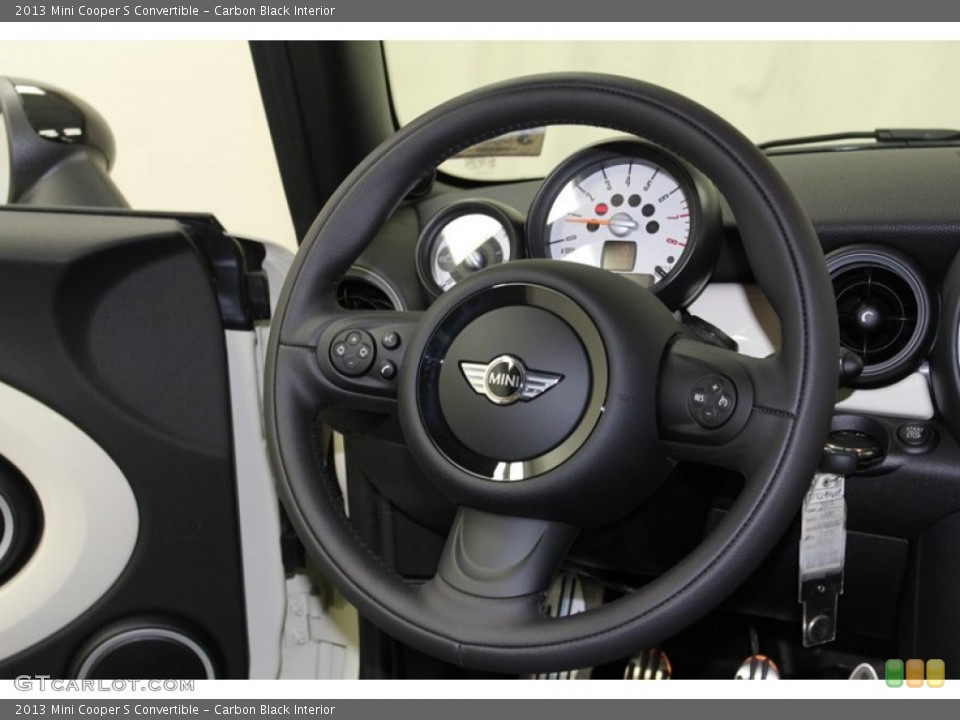 Carbon Black Interior Steering Wheel for the 2013 Mini Cooper S Convertible #78734147