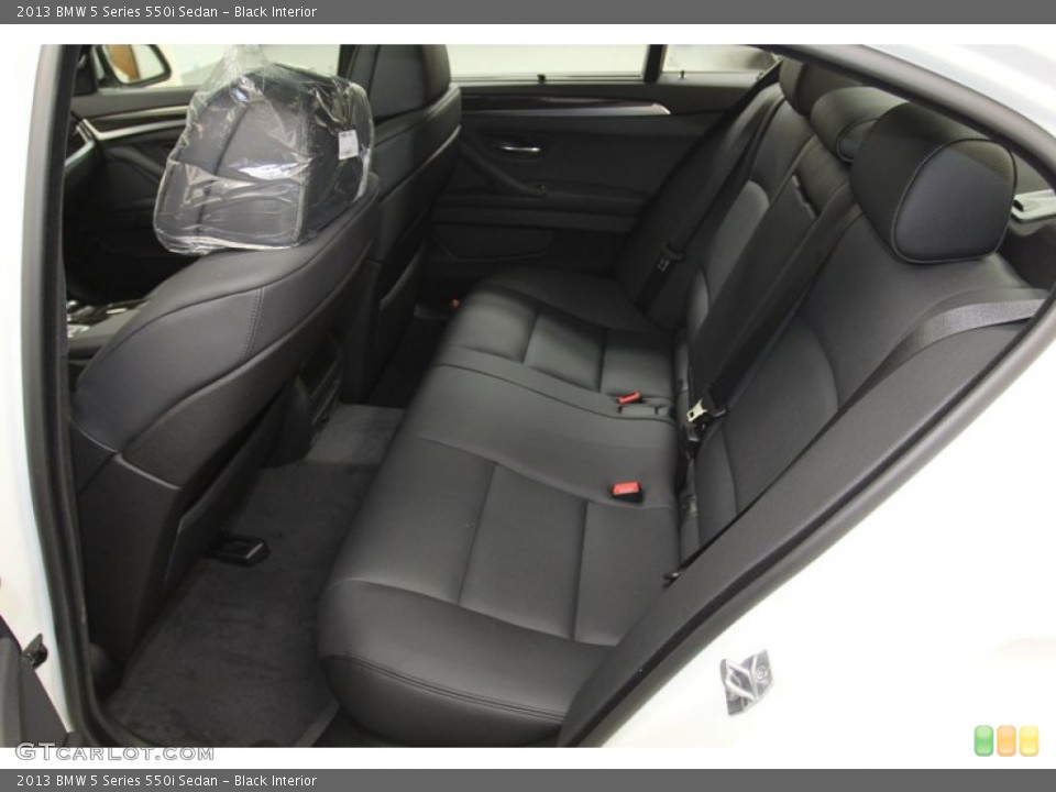 Black Interior Rear Seat for the 2013 BMW 5 Series 550i Sedan #78737219