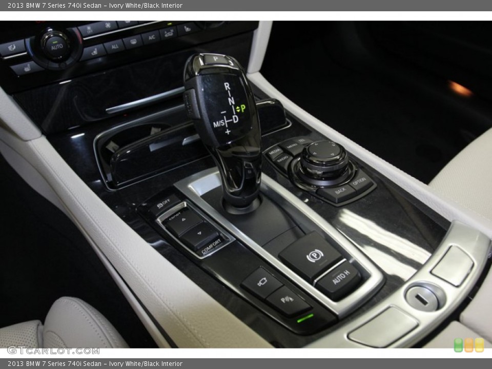 Ivory White/Black Interior Transmission for the 2013 BMW 7 Series 740i Sedan #78738158