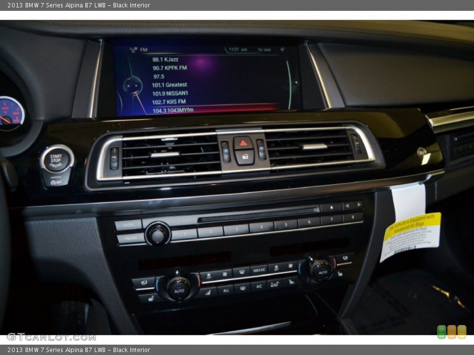 Black Interior Controls for the 2013 BMW 7 Series Alpina B7 LWB #78739394