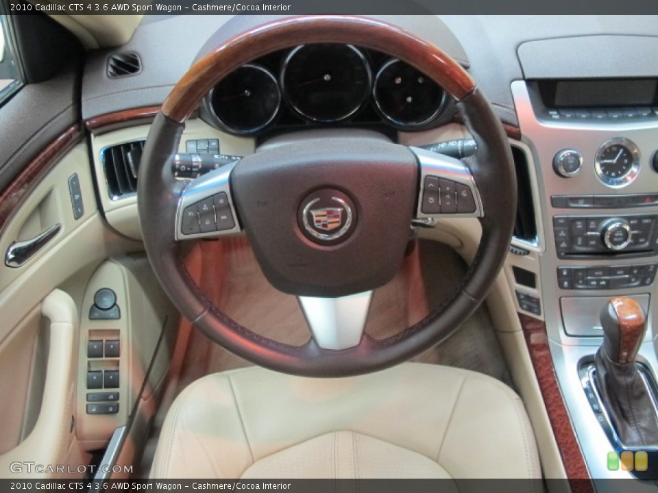 Cashmere/Cocoa Interior Steering Wheel for the 2010 Cadillac CTS 4 3.6 AWD Sport Wagon #78739406