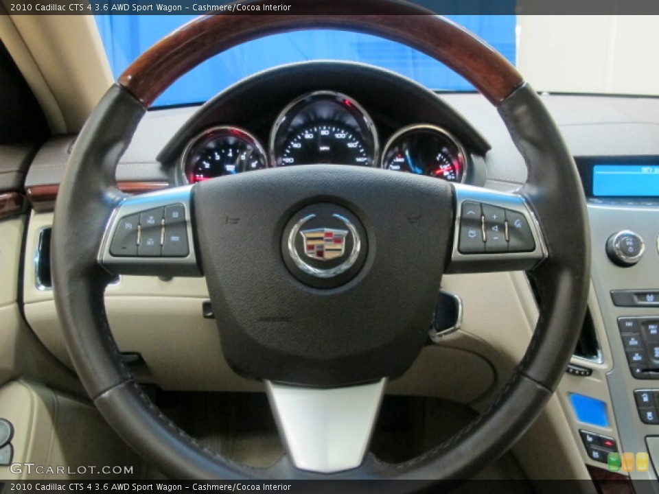 Cashmere/Cocoa Interior Steering Wheel for the 2010 Cadillac CTS 4 3.6 AWD Sport Wagon #78739520