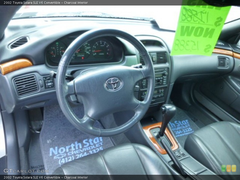 Charcoal Interior Photo for the 2002 Toyota Solara SLE V6 Convertible #78740789