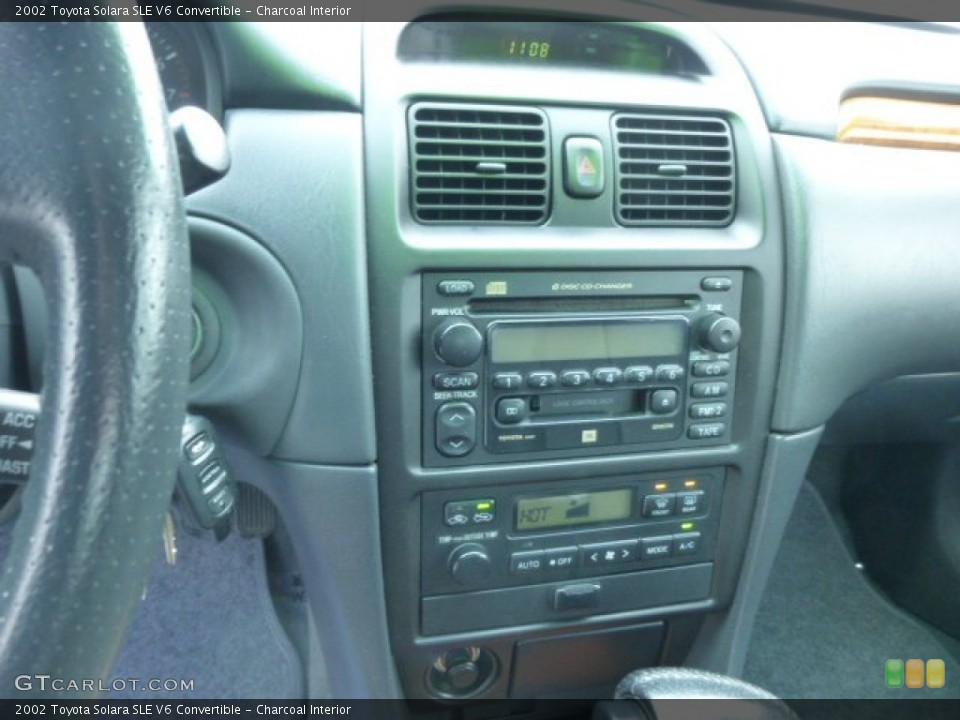 Charcoal Interior Controls for the 2002 Toyota Solara SLE V6 Convertible #78740831