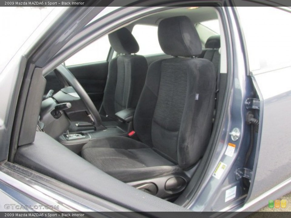 Black Interior Front Seat for the 2009 Mazda MAZDA6 s Sport #78741165