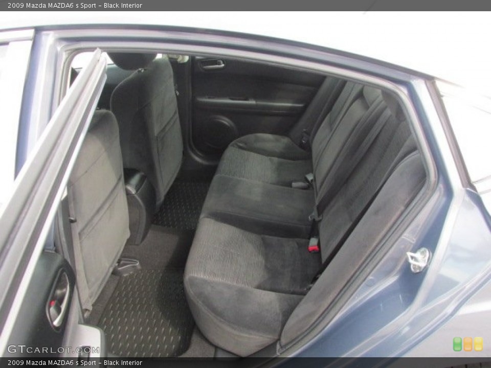 Black Interior Rear Seat for the 2009 Mazda MAZDA6 s Sport #78741257