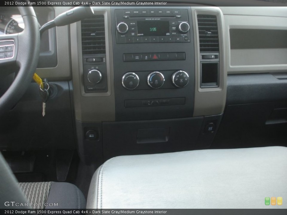 Dark Slate Gray/Medium Graystone Interior Controls for the 2012 Dodge Ram 1500 Express Quad Cab 4x4 #78741731