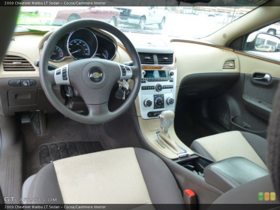 Cocoa/Cashmere Interior Prime Interior for the 2009 Chevrolet Malibu LT Sedan #78743186