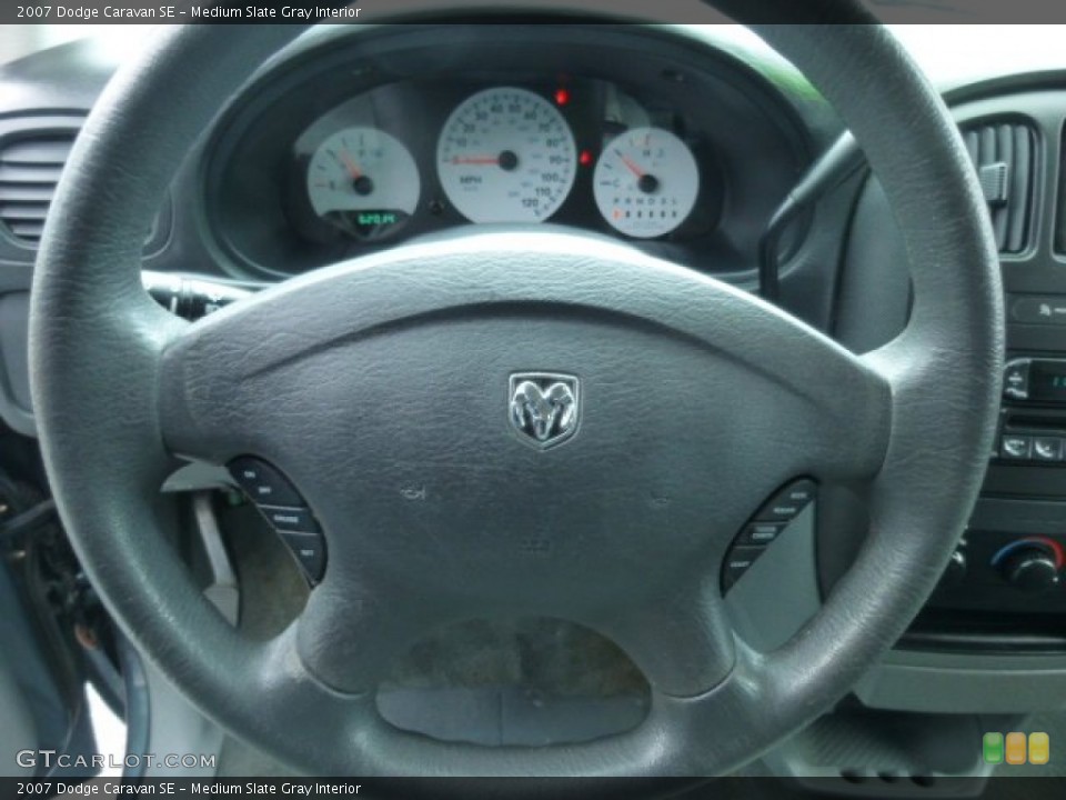 Medium Slate Gray Interior Steering Wheel for the 2007 Dodge Caravan SE #78744766