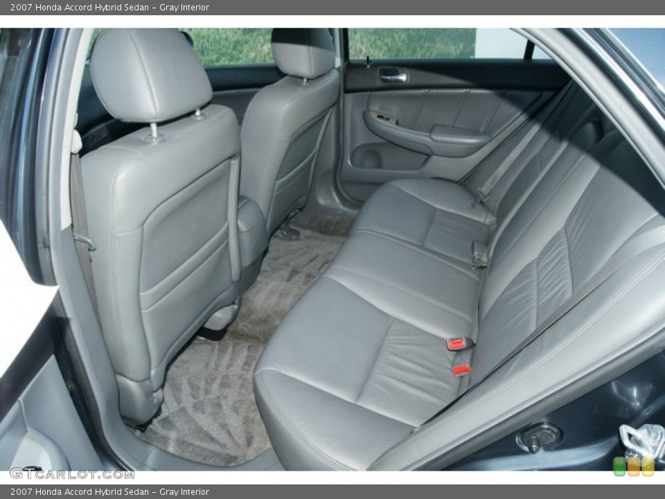 Gray Interior Rear Seat for the 2007 Honda Accord Hybrid Sedan #78744907