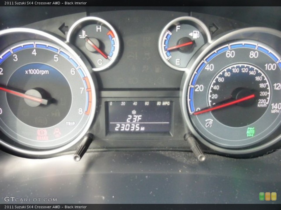 Black Interior Gauges for the 2011 Suzuki SX4 Crossover AWD #78745334