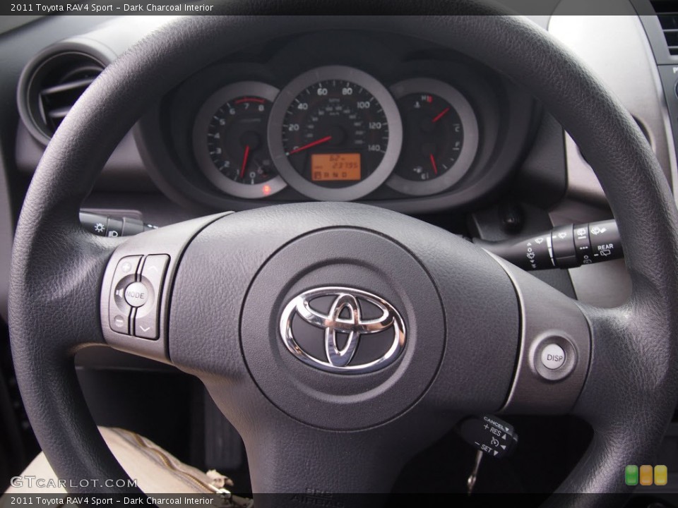 Dark Charcoal Interior Steering Wheel for the 2011 Toyota RAV4 Sport #78745516