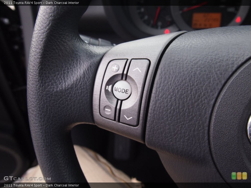Dark Charcoal Interior Controls for the 2011 Toyota RAV4 Sport #78745535