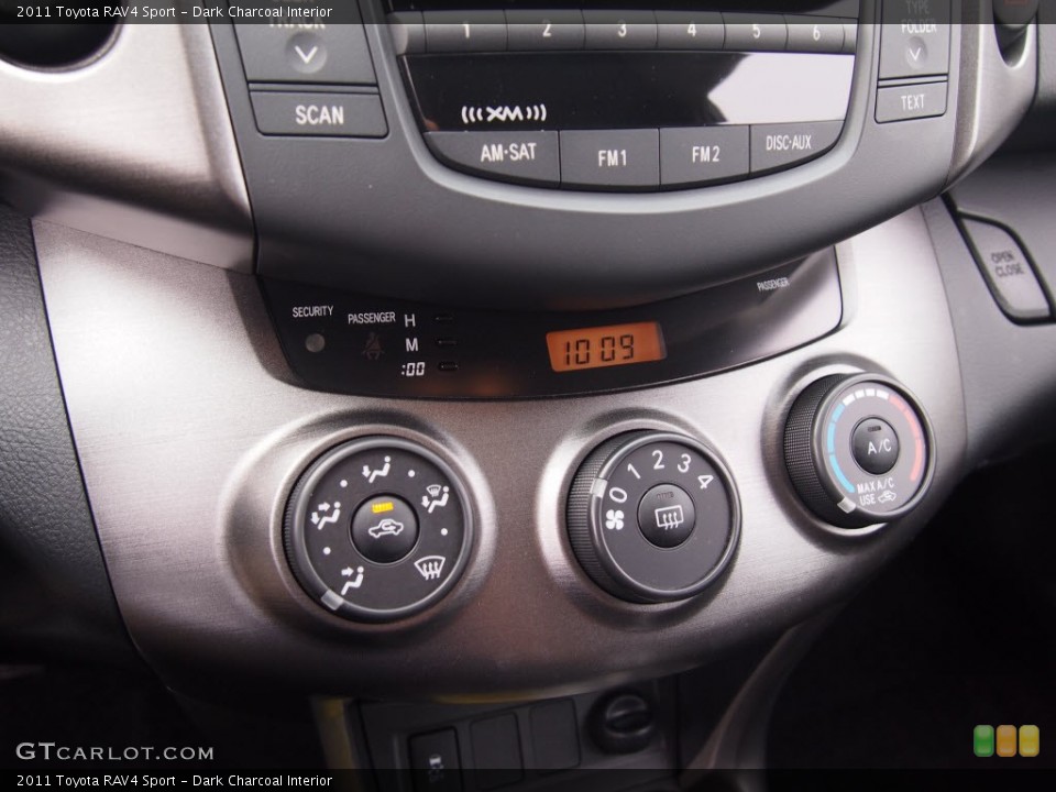 Dark Charcoal Interior Controls for the 2011 Toyota RAV4 Sport #78745717