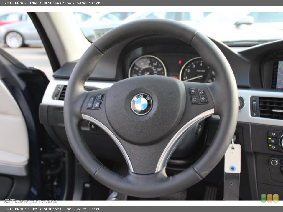 Oyster Interior Steering Wheel for the 2013 BMW 3 Series 328i xDrive Coupe #78747410
