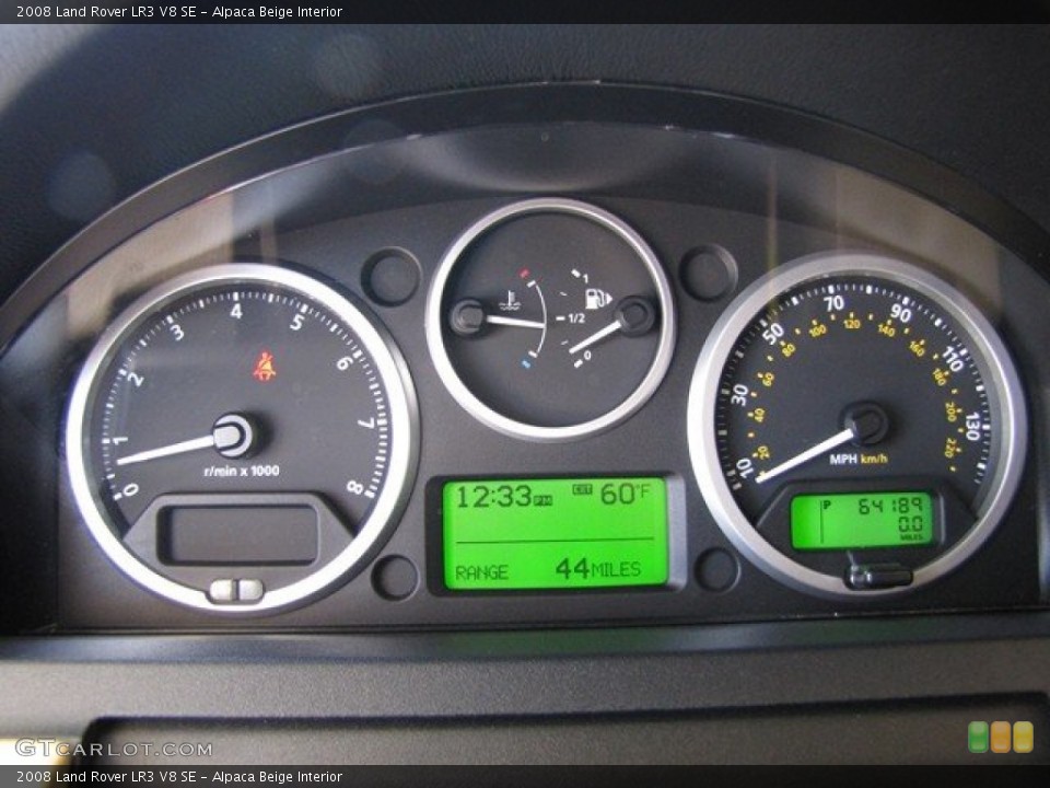 Alpaca Beige Interior Gauges for the 2008 Land Rover LR3 V8 SE #78748738