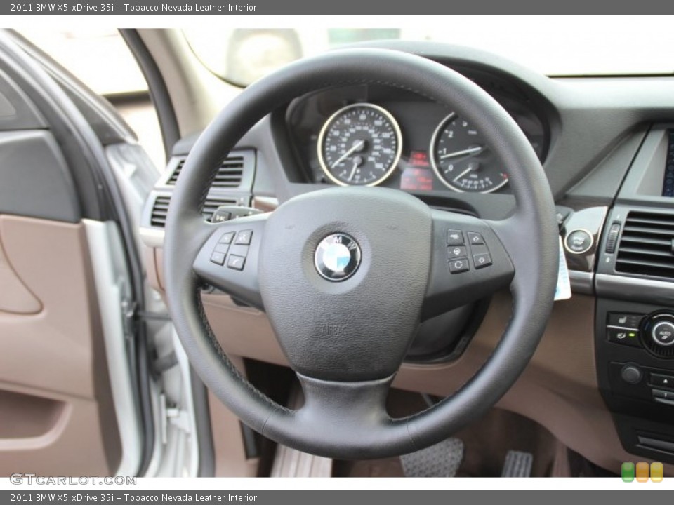 Tobacco Nevada Leather Interior Steering Wheel for the 2011 BMW X5 xDrive 35i #78748816