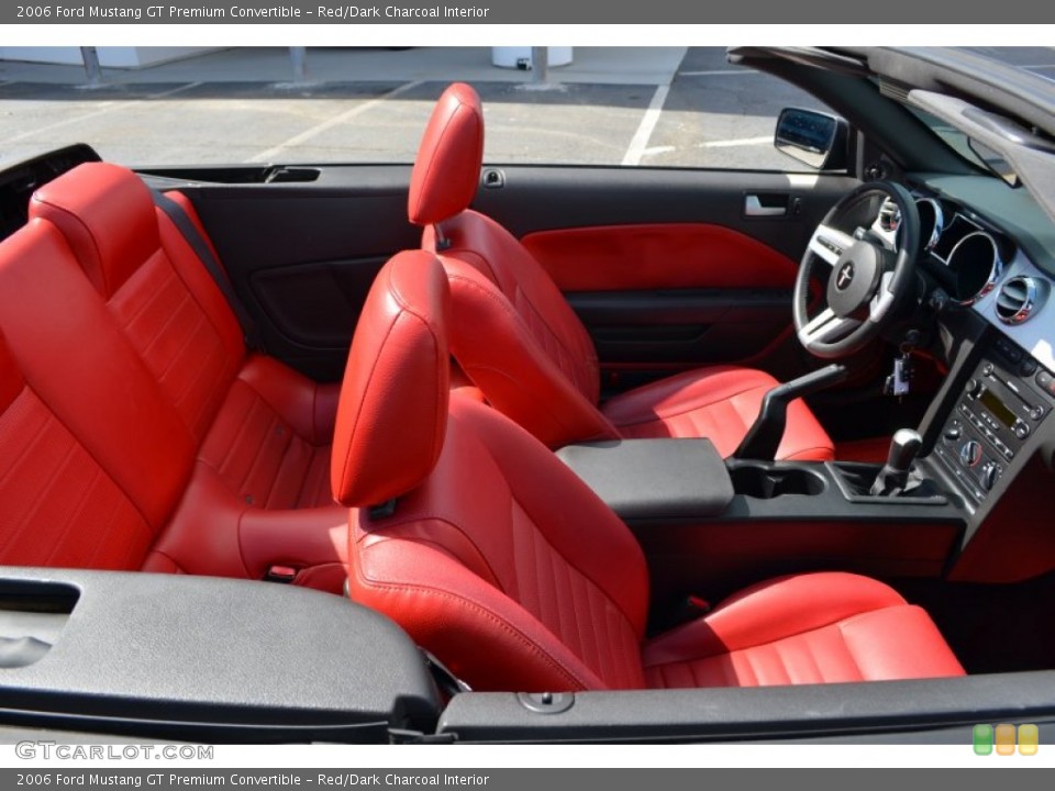 Red/Dark Charcoal Interior Photo for the 2006 Ford Mustang GT Premium Convertible #78750682