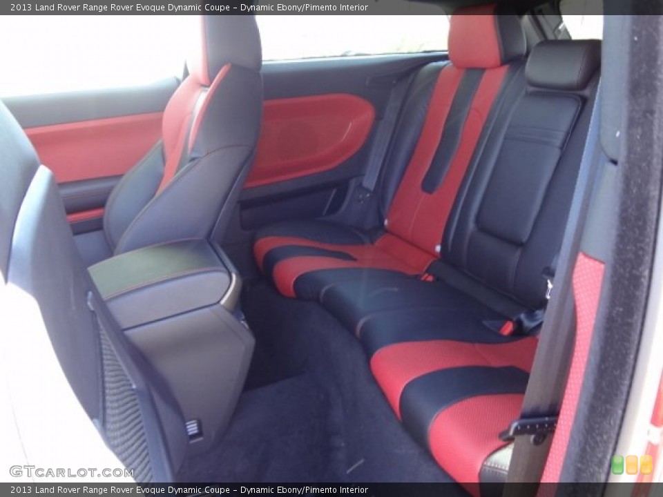 Dynamic Ebony/Pimento Interior Rear Seat for the 2013 Land Rover Range Rover Evoque Dynamic Coupe #78751556