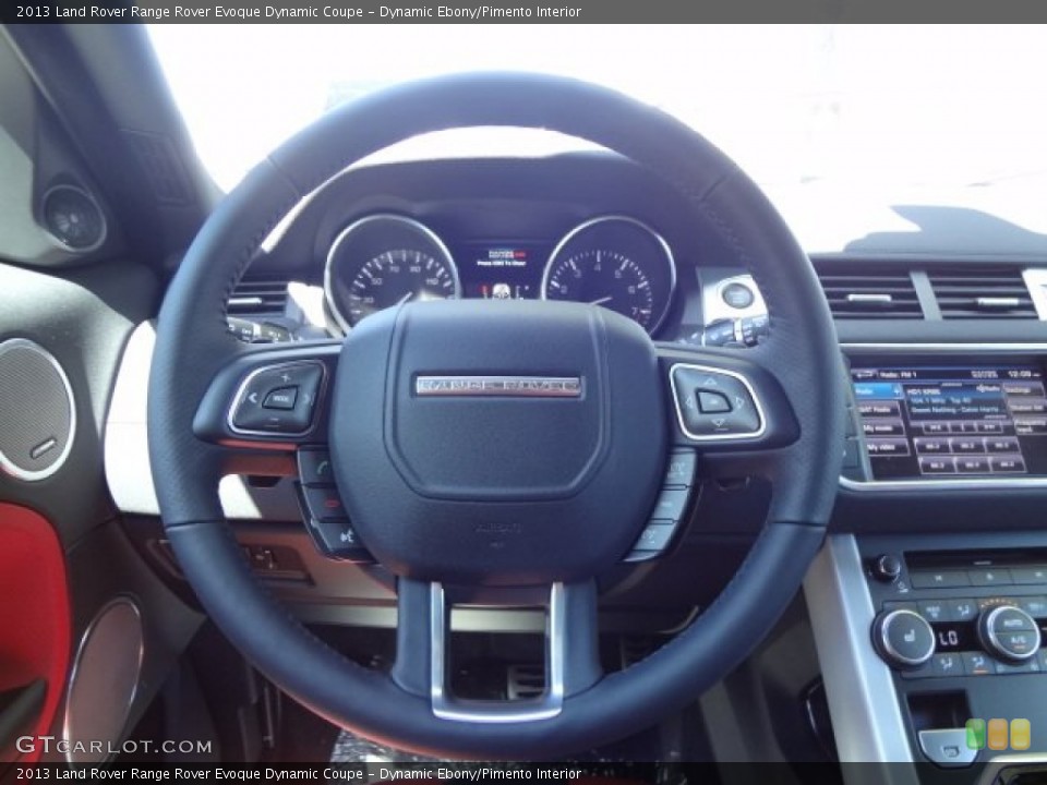 Dynamic Ebony/Pimento Interior Steering Wheel for the 2013 Land Rover Range Rover Evoque Dynamic Coupe #78751571