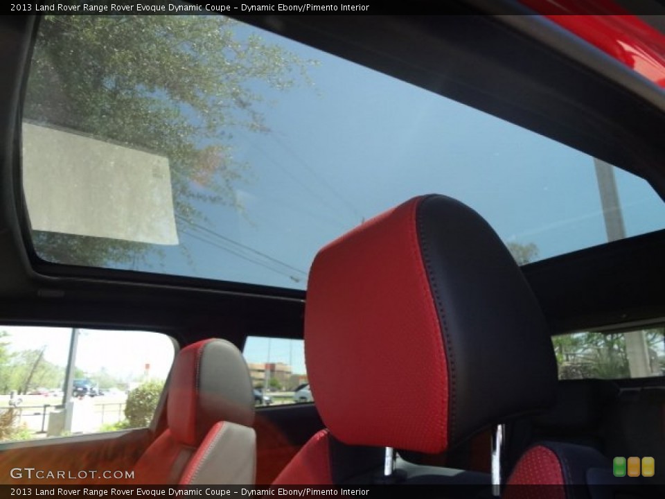 Dynamic Ebony/Pimento Interior Sunroof for the 2013 Land Rover Range Rover Evoque Dynamic Coupe #78751586