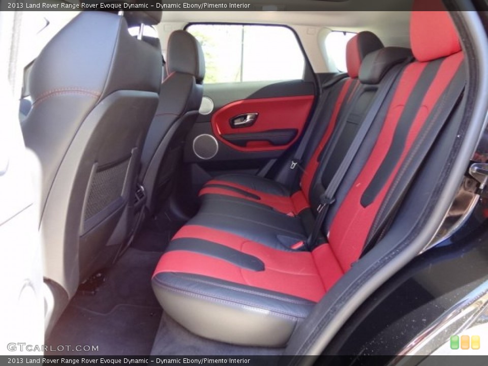 Dynamic Ebony/Pimento Interior Rear Seat for the 2013 Land Rover Range Rover Evoque Dynamic #78751703