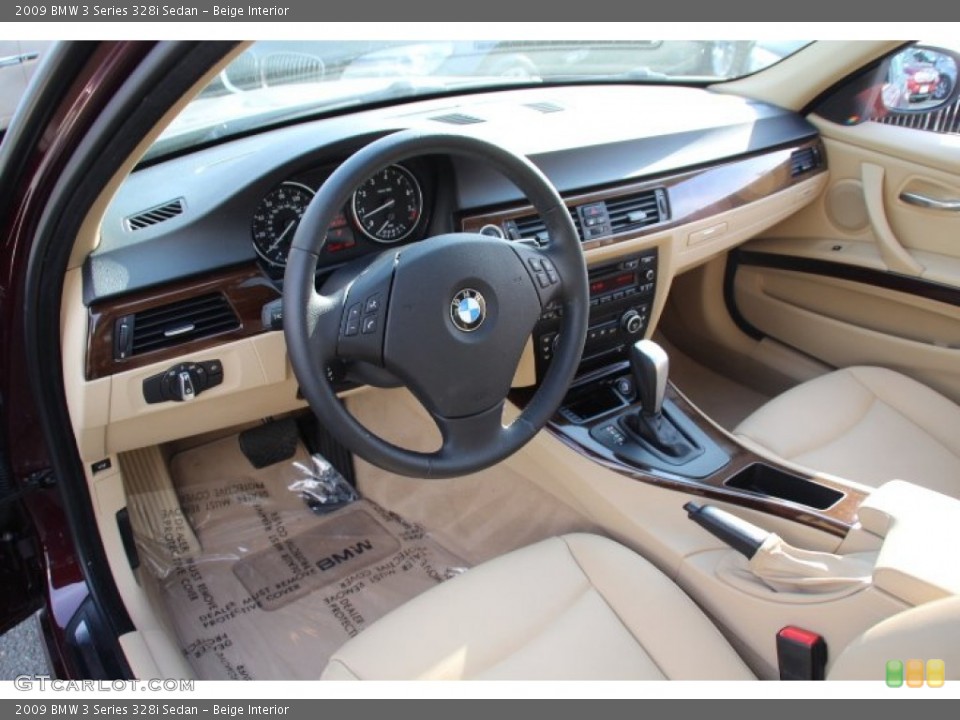 Beige Interior Prime Interior for the 2009 BMW 3 Series 328i Sedan #78752843