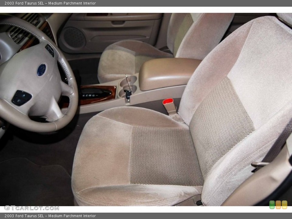 Medium Parchment Interior Front Seat for the 2003 Ford Taurus SEL #78753049